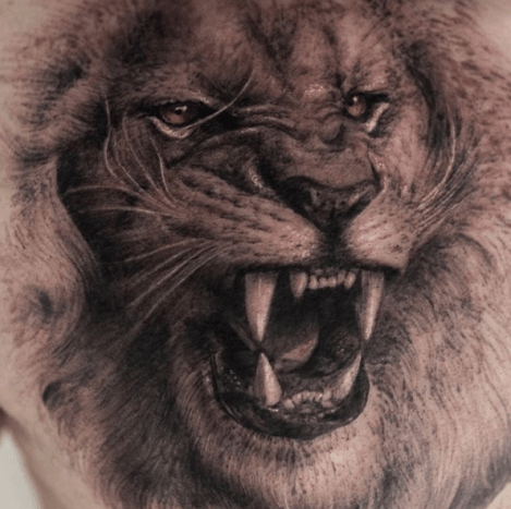 tatovering, tatovør, tatovering kunst, tatovering design, tatovering inspiration, løve tatovering, tiger tatovering, inked, inkedmag