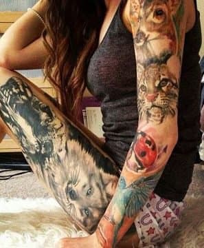inked mag, tatoveringsinspiration, tatoveringskunst, tatoveringsdesign, tatovør, feminint ærme, ærmetatovering