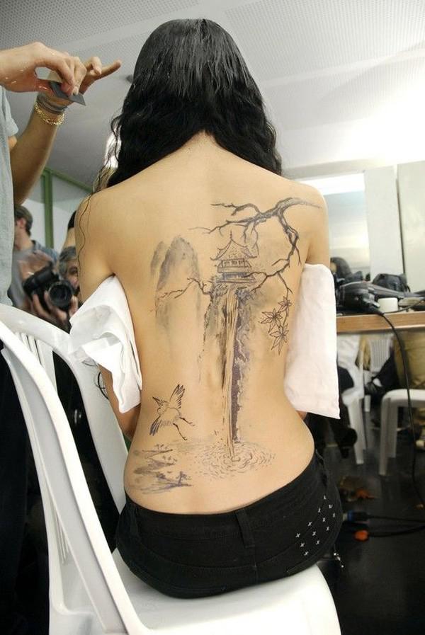 Ιαπωνικό τοπίο τατουάζ