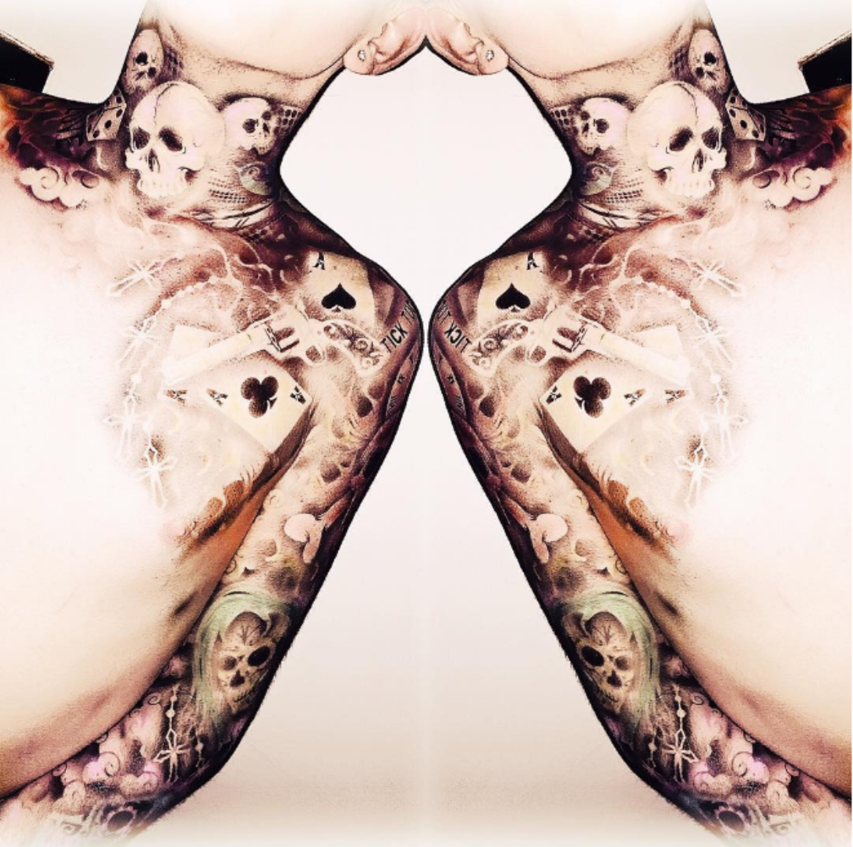 Airbrush -tatovering af Vicky McAdam. Foto: Instagram.