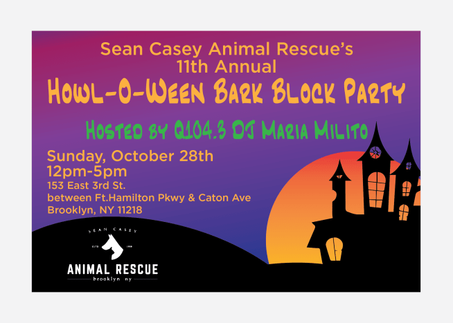 Nå, du er heldig! Fordi Sean Casey Animal Rescue's 11. årlige Howl-O-Ween Bark Block Party er lige rundt om hjørnet.