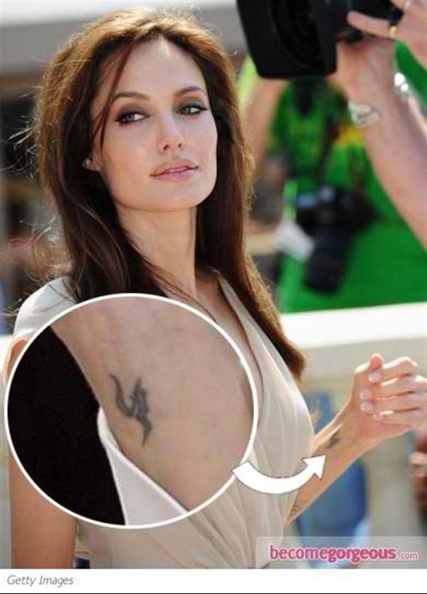 Angelina Jolie Tattoos - Fotos og forklaring