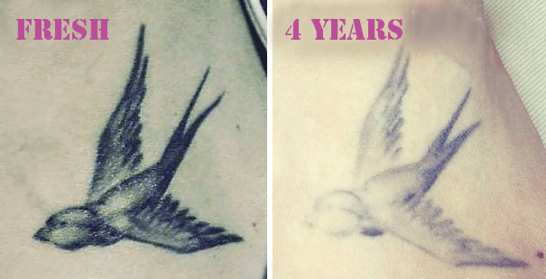 Φωτογραφία μέσω Instagram Δεν υπάρχει καμία δικαιολογία για αυτό το τατουάζ να μοιάζει με αυτό μετά από 4 χρόνια. Δεν ήταν τόσο καλό να ξεκινήσεις. Θα επέλεγα κάλυψη.