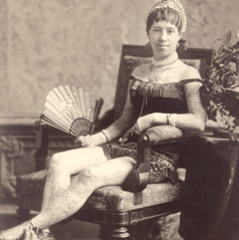 αρχές του 1900 τατουάζ γυναικών τσίρκο