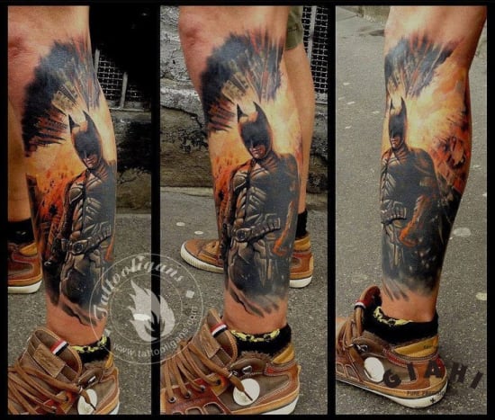 Dark Night (Batman) μανίκι τατουάζ από τον Γιώργο Μαυρίδη