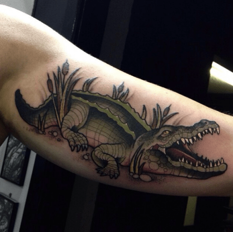 Anteeksi herra krokotiili, et sekoitu. Tatuointi: Heath Clifford