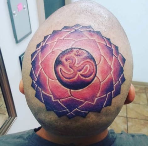 Hoved Chakra tatovering