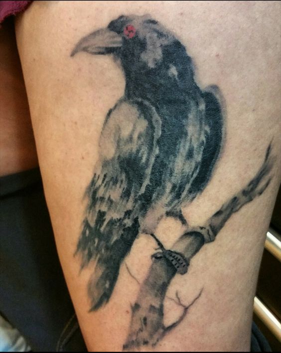 Crow Tattoo Ideas - de BEDSTE 100 krage tatoveringer på planeten Jorden