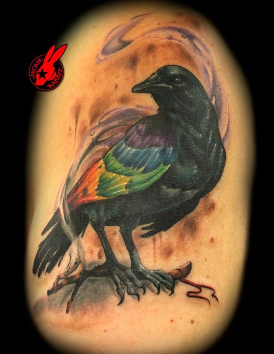 Crow Tattoo Ideas - de BEDSTE 100 krage tatoveringer på planeten Jorden