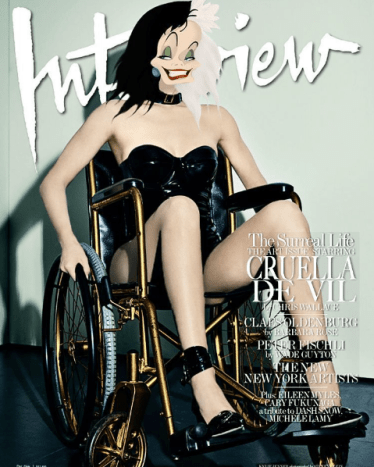 Cruella de Vil ως Kylie Jenner για το περιοδικό Interview.