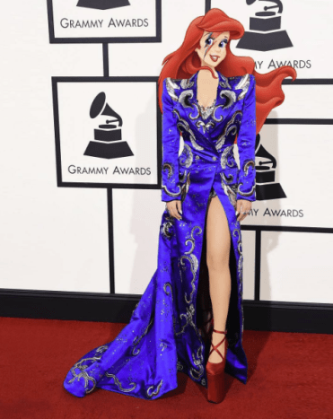 Ariel som Lady Gaga ved Grammy Awards 2016.