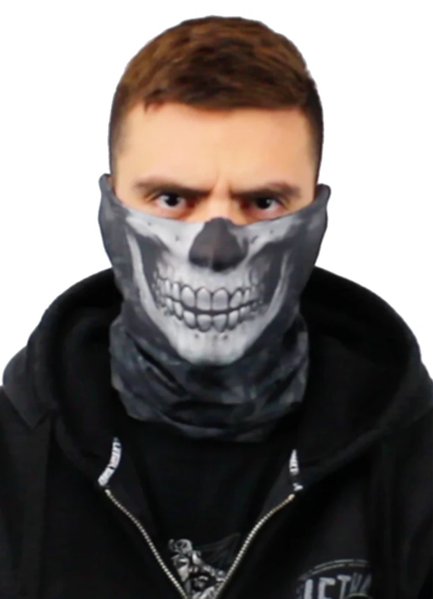 Black Skull Face Mask fra Lethal Threat