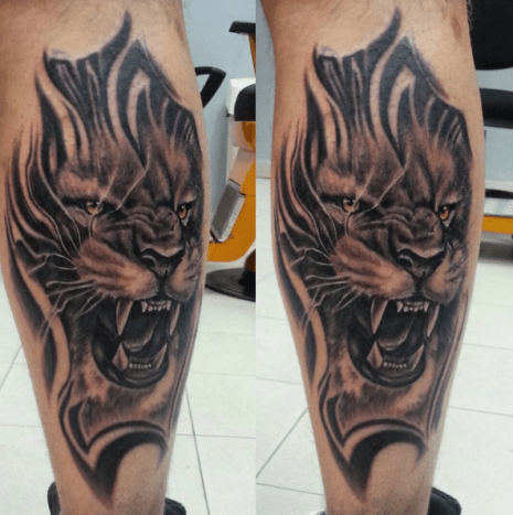 Leijonan vasikan tatuointi