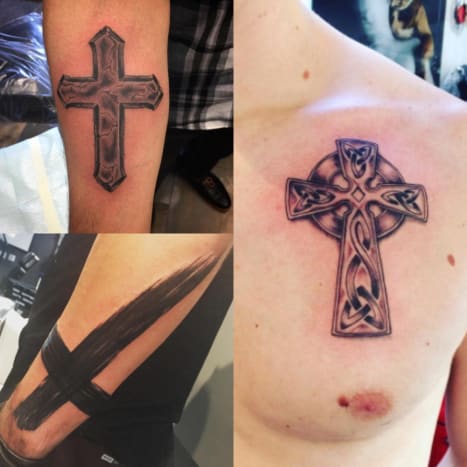 Cross, Celtic Cross, St Peter's Cross tatuointikollaasi