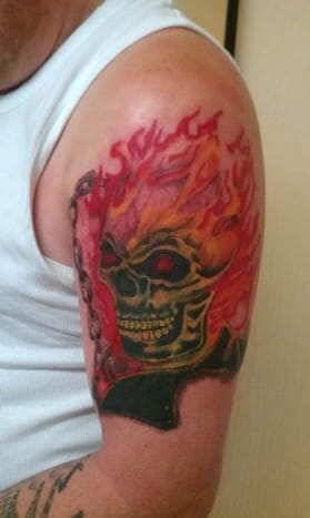 Toinen tatuointi pahasta Ghost Rideristä.
