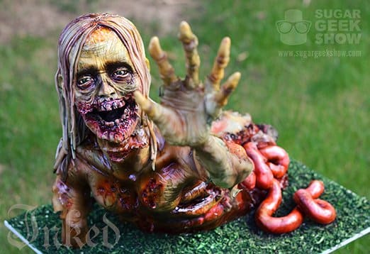 Denne frygtindgydende zombie blev skabt af Liz Marek.