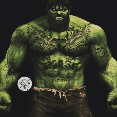 Design af Ephrem Rokk. Dette er den sygeste gengivelse af Hulken, som du nogensinde vil have øjnene op for. Dette er ikke til debat.