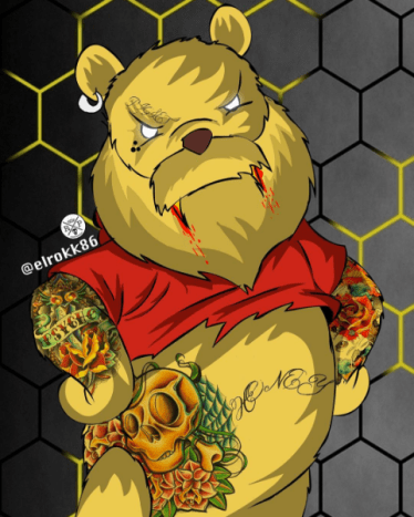 Σχεδιασμός από τον Ephrem Rokk. Παρακαλώ, μην αποκαλείτε αυτό το Pooh Bear στην μπλόφα του και απλώς εγκαταλείψτε το μέλι.