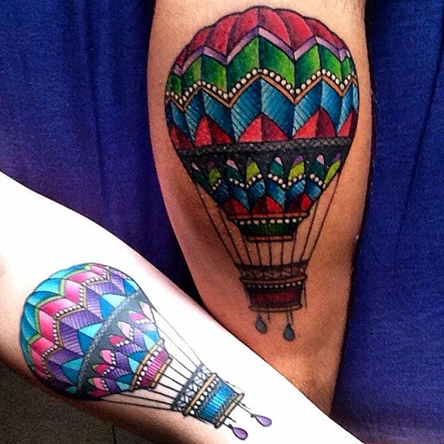 Varmluftsballon tatoveringer er ude af denne verden Fantastiske