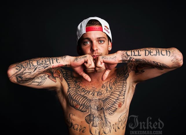 Inked Exclusive: Ο Ryan Scheckler επιδεικνύει τα τατουάζ του