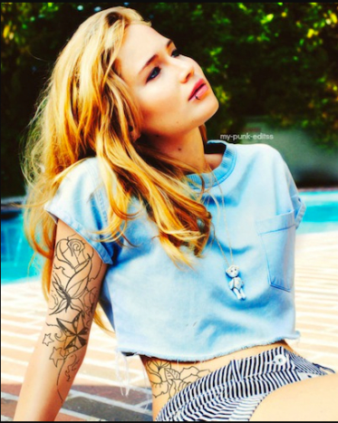 Jennifer Lawrence tatuoinnit