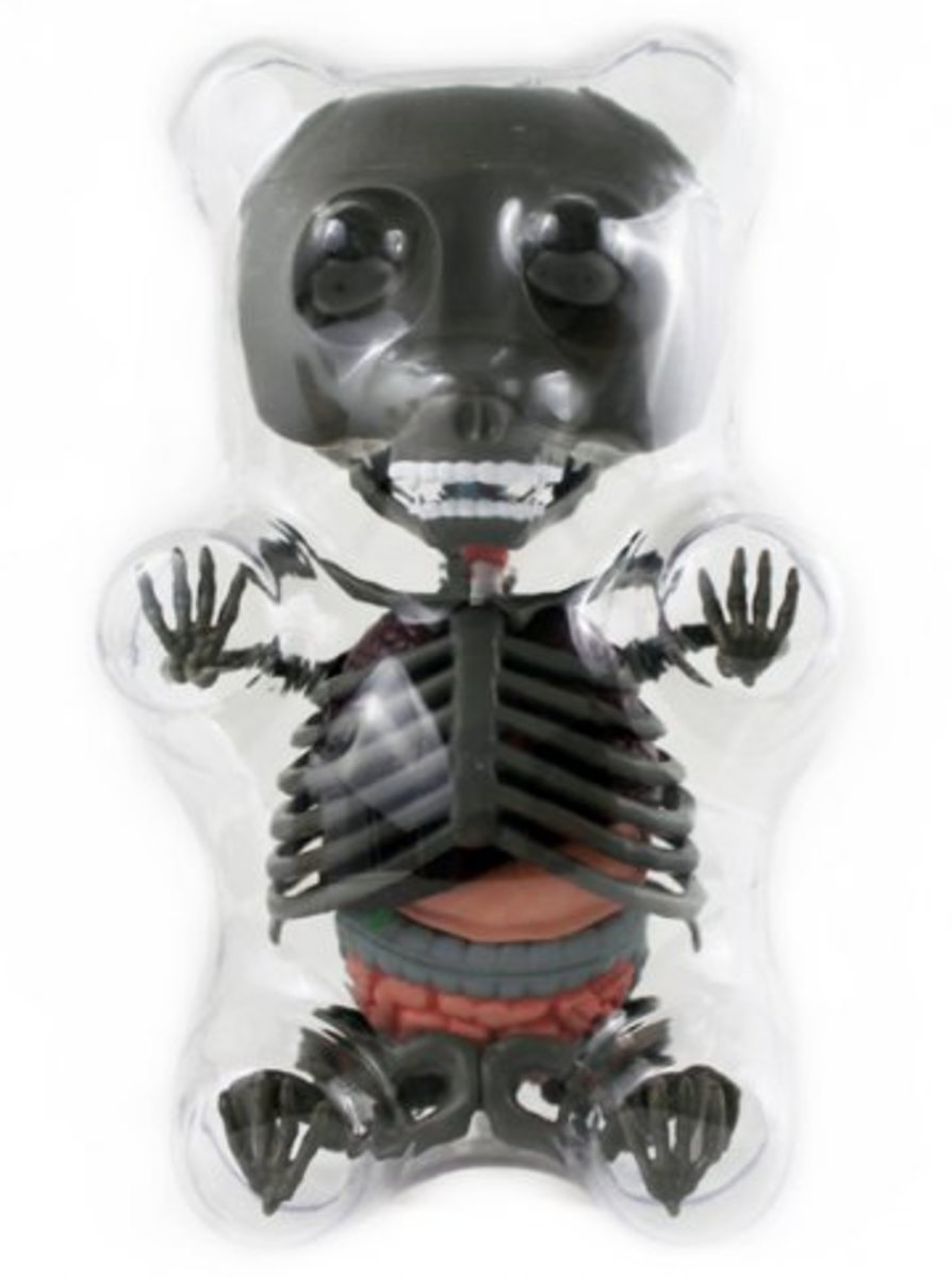 Saatavilla INKEDSHOP.COM: Limited Edition Anatomy Gummy Bear (harmaa)