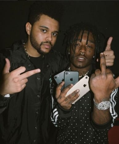 (The Weeknd og Lil Uzi Vert poserer til et foto efter et show i Oslo, Norge. Foto: Lil Uzi Vert/Instagram) 