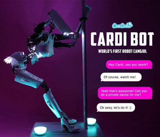 Cardi-Bot er udstyret til at efterligne menneskelig adfærd og er programmeret med teknologi til behandling af naturligt sprog, der giver hende mulighed for at tale beskidt.