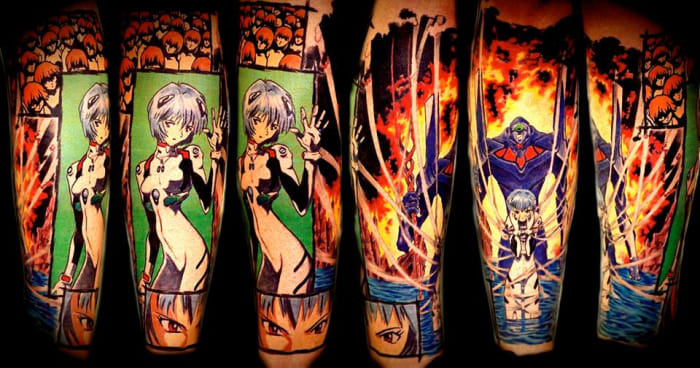 Joey Hamilton-japanilainen anime tatuointi