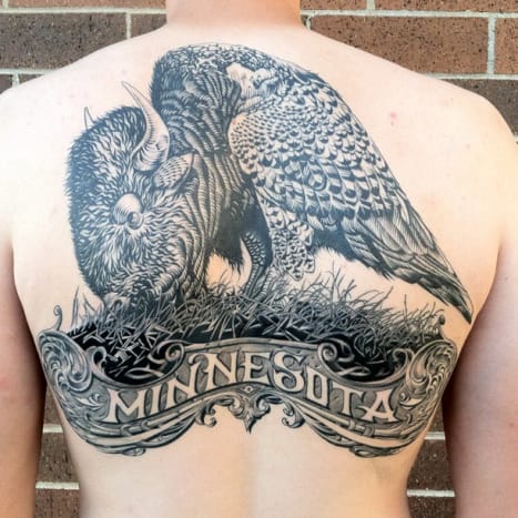 Megan Hooglandin tatuointi. Mahtava pala Minnesotalle!