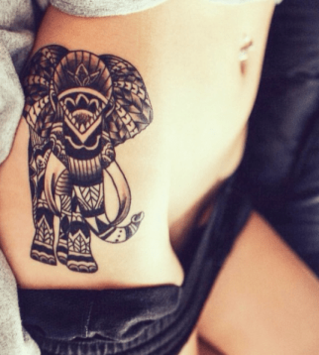 ελέφαντα-πλευρά-τατουάζ
