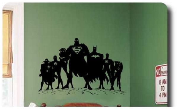 Superhero Silhouette Painting Wall Υπνοδωμάτιο