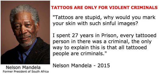 Αυτός είναι ο Μόργκαν Φρίμαν. Και ο Νέλσον Μαντέλα δεν το είπε ποτέ. Επιπλέον, ο Μαντέλα είχε πεθάνει για δύο χρόνια μέχρι το 2015 ...