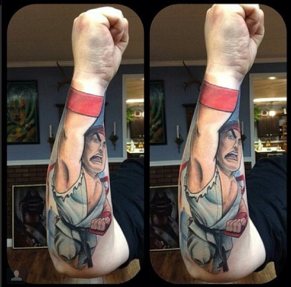 Street Fighter tatovering af Schwab