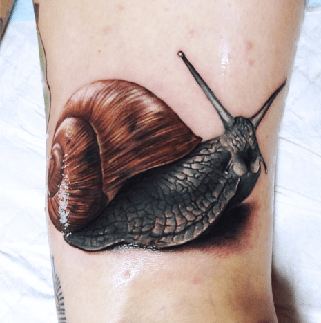 Mick Squires Snail Tattoo