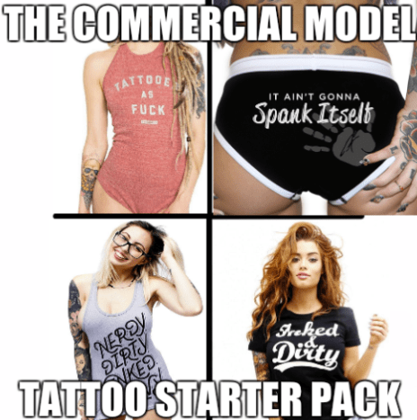 Τι καλύτερο από ένα ζεστό εσώρουχο; Ένα καυτό κορίτσι που κουνιέται από αυτές τις κιλότες. Τα τατουάζ μοντέλα ξέρουν πώς να πουλούν σεξ, γι 'αυτό και είναι τέλεια εμπορικά μοντέλα για ιστότοπους όπως το Inked Shop.