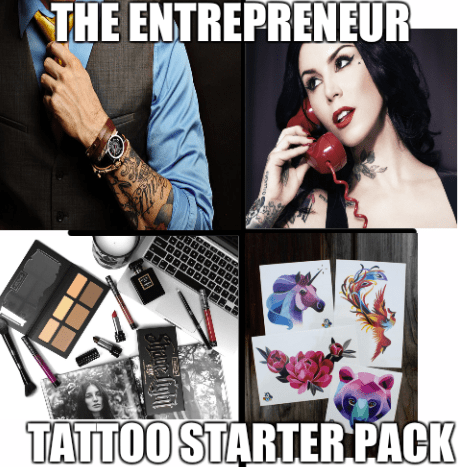 Yrittäjät ovat laajentaneet bränditaiteiluaan tatuoinnin ulkopuolelle ja heistä on tullut todellisia bisnesmoguleja. Merkittäviä yrittäjiä ovat Kat Von D ja Sasha Unisex, jotka ovat hyödyntäneet tatuointijulkkistaan ​​luodakseen tuotteita, jotka ovat kuluttajien saatavilla ympäri maailmaa.