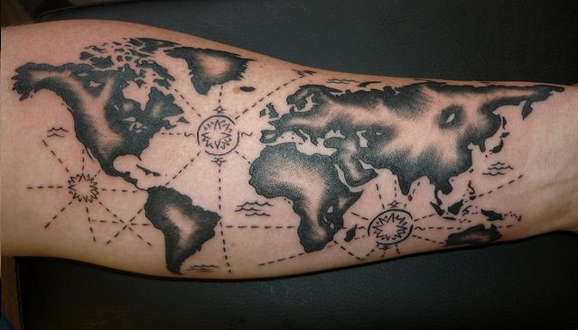 Το πιο cool τατουάζ του παγκόσμιου χάρτη