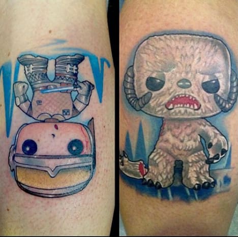 Τατουάζ Wampa και Luke Skywalker