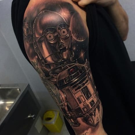Τατουάζ C3PO και R2D2