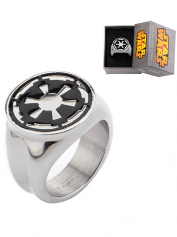 Stainless Steel Star Wars Imperial Symbol Ring Inox Jewelry