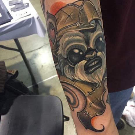 Star Wars Wicket Ewok Tattoo