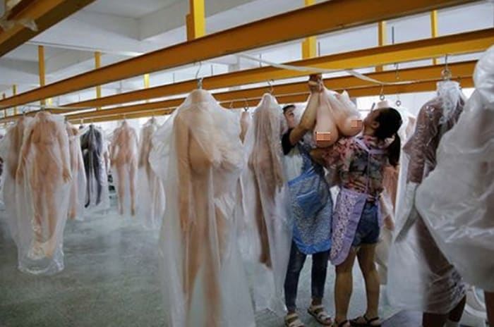 Billede via Reuters I WMDOLL -fabrikken i den sydøstlige del af Guangdong, Kina, fødes sexdukker. Selvom begyndelsen på sexdukke -livet er lidt kedeligt og begivenhedsløst, går der meget ud af at lave dem.
