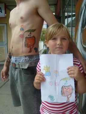 Ihastuttavimmat lasten taide -tatuoinnit - näet koskaan. Ei vitsi.