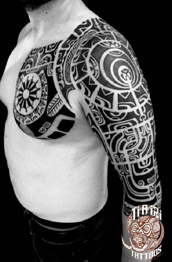 Polynesialaisten hihojen tatuointisuunnittelu