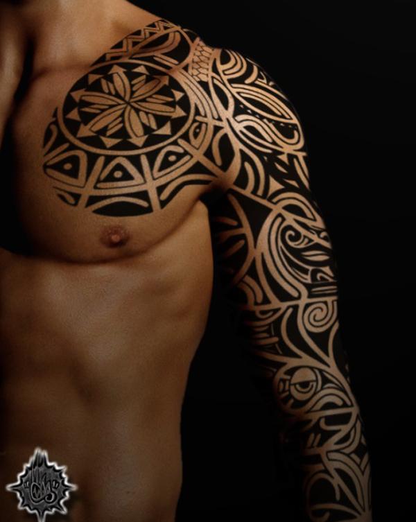 Marquesan -rintojen tatuointisuunnittelu