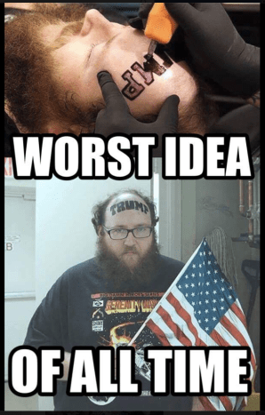 Trump Tattoo Meme aprillipäivältä