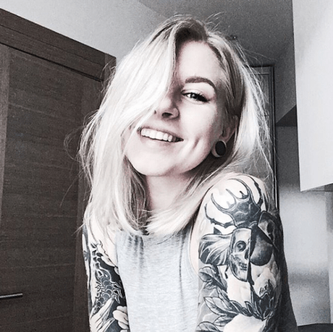 Kuva @barbaradzerveCrane on tatuointien kerääjä ja vloggaaja Latviasta.