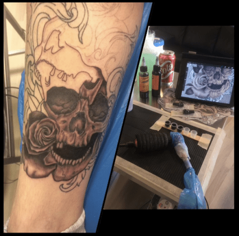tatuointi ase art muste