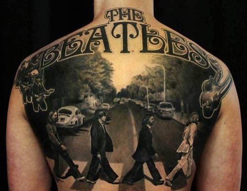 Hvilken fantastisk smuk Beatles -tatovering.